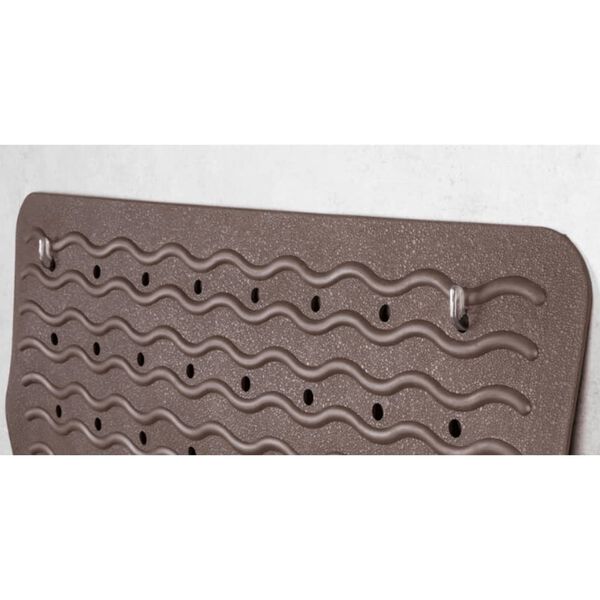 RIDDER Bath Mat Black 100% synthetic rubber (TPR) 31.5x15.0 in Non-slip