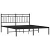vidaXL Bed Frame Black Steel King Size Bed Frame Rectangular