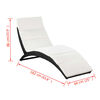vidaXL Sun Lounger Black, Cream White