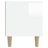 vidaXL TV Cabinet High Gloss White Engineered wood, eucalyptus wood