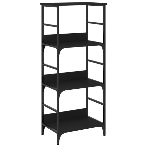 vidaXL Bookshelf Black Engineered wood, steel 46.3 x 19.7 x 13 in