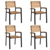 vidaXL Garden Dining Set Brown Solid Acacia wood 5 Piece Set Durable