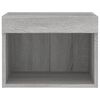 vidaXL Bedside Cabinet Grey Sonoma Engineered wood Compact
