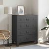 vidaXL Chest Of Drawers Black Sheet Metal Medium Chest Of Drawers
