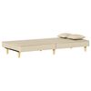 vidaXL Sofa Bed Cream Fabric (100% polyester), plywood Standard