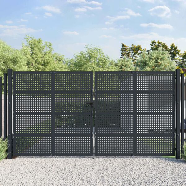 vidaXL Patio Gate Anthracite 157.5x68.9" Steel
