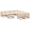 vidaXL 9 Piece Patio Sofa Set Solid Wood Pine