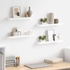 vidaXL Wall Shelf Set of 4 White MDF Medium Decorative Inlays