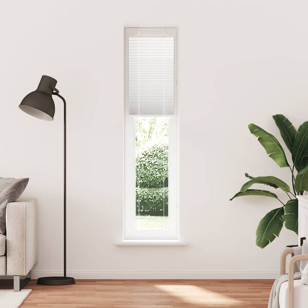 vidaXL Pleated Blind White 100% Polyester 19.7x78.7 in