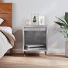 vidaXL Bedside Cabinet Concrete Grey Engineered wood, Metal Medium