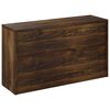 vidaXL Shoe Bench Smoked Oak 31.5x9.4x17.7" Engineered Wood