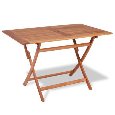 vidaXL Folding Patio Table 33.4"x29.9" Solid Teak Wood