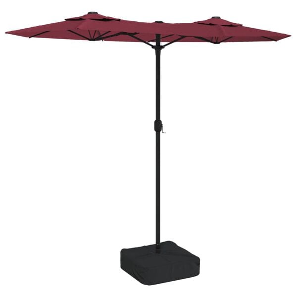 vidaXL Garden Parasol Bordeaux red Polyester and powder-coated iron