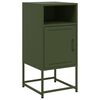 vidaXL Bedside Cabinet Set of 2 Olive Green Steel Medium
