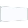 vidaXL Kitchen Backsplash Transparent 35.4"x15.7" Tempered Glass