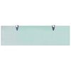 vidaXL Floating Shelf Set of 2 Clear Tempered safety glass, Zinc alloy