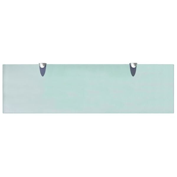vidaXL Floating Shelf Set of 2 Clear Tempered safety glass, Zinc alloy