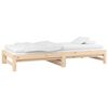 vidaXL Day Bed Natural Wood Solid Pine Wood 2x Extendable Day Bed