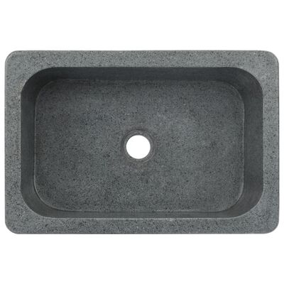 vidaXL Sink 17.7"x11.8"x5.9" Riverstone Black