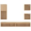 vidaXL 5 Piece TV Wall Units with LED Sonoma Oak Engineered Wood