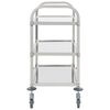 vidaXL 3-Tier Kitchen Trolley 38.0x21.7x35.4" Stainless Steel