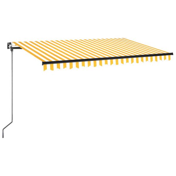 vidaXL Retractable Awning Yellow and White