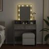 vidaXL Dressing Table Concrete Grey Engineered wood Medium