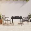 vidaXL Garden Dining Set Anthracite Steel Medium Stackable