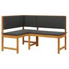 vidaXL Garden Bench Set 3 pcs Brown solid acacia wood