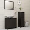 vidaXL Bathroom Furniture Set Black Engineered wood Medium