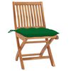 vidaXL Patio Chair Set of 8 Brown Teak Wood As per dimensions Foldable