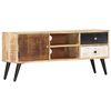 vidaXL Tv Cabinet Natural Wood Solid Mango Wood Standard TV Cabinet