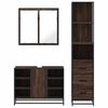 vidaXL Bathroom Furniture Set Brown Oak Engineered wood, metal