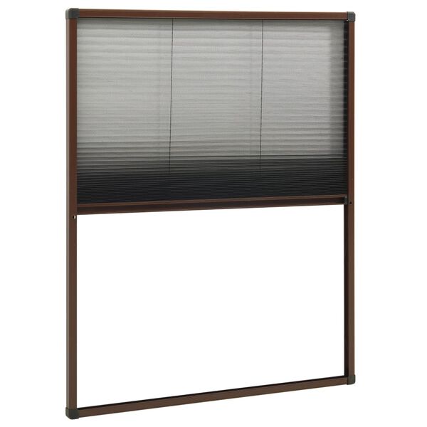 vidaXL Window Screen Brown frame with black mesh