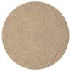 vidaXL Rug Beige Polypropylene 78.7 in diameter UV-resistant materials