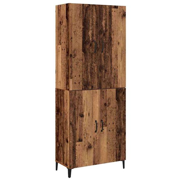 vidaXL Highboard 2 pcs Old wood Engineered Wood