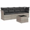 vidaXL Patio Sofa Set Light Gray, Dark Gray Cushions