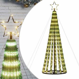 vidaXL LED Christmas Tree 688 LEDs Warm White 118.1"