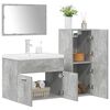 vidaXL Bathroom Furniture Set Concrete Grey Engineered wood, Ceramic