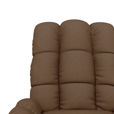 vidaXL Massage Recliner Brown Fabric