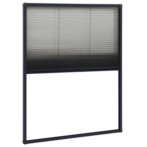 vidaXL Window Screen Anthracite, Black Aluminum, Fiberglass 23.6 x 31.5 in