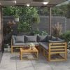 vidaXL Garden Lounge Set Dark gray, Wood