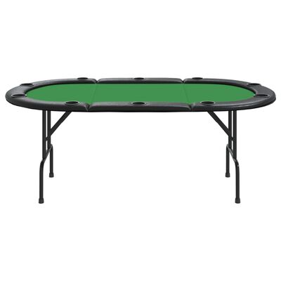 vidaXL 10-Player Folding Poker Table Green 81.1"x41.7"x29.5"