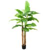 vidaXL Artificial Banana Tree Green Solid Wood, Plastic Extra Tall