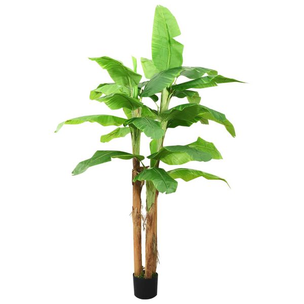 vidaXL Artificial Banana Tree Green Solid Wood, Plastic Extra Tall