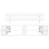 vidaXL Pallet Bench White Impregnated pine wood Medium Durable