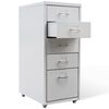 vidaXL Drawer Unit Grey Steel Medium Filing Cabinet Rectangular