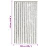 vidaXL Fly Curtain Light Grey and White 39.4x86.6" Chenille