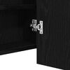 vidaXL LED Mirror Cabinet Black oak 100 x 12 x 45 cm Engineered wood