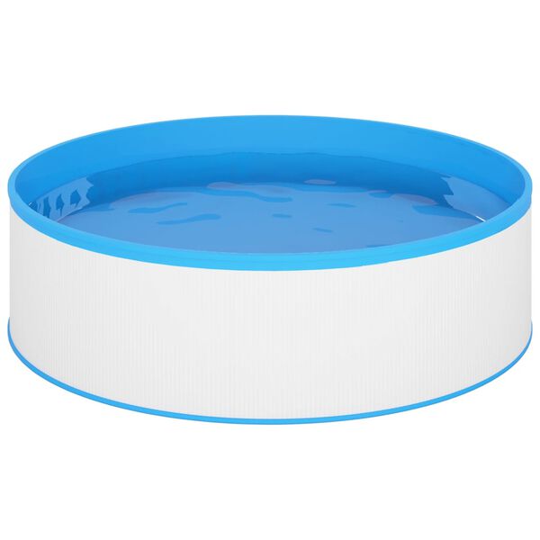 vidaXL Splasher Pool White and blue Steel and PVC Large Durable